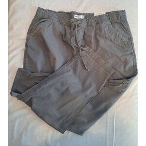 Sonoma Mid Rise Capri‎ Cuffed Pants Cotton Spandex Grey XL New